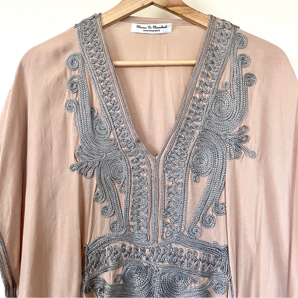 Maison Marrakech London Resort Lounge Kaftan Embroidered beige M/L - Picture 4 of 7